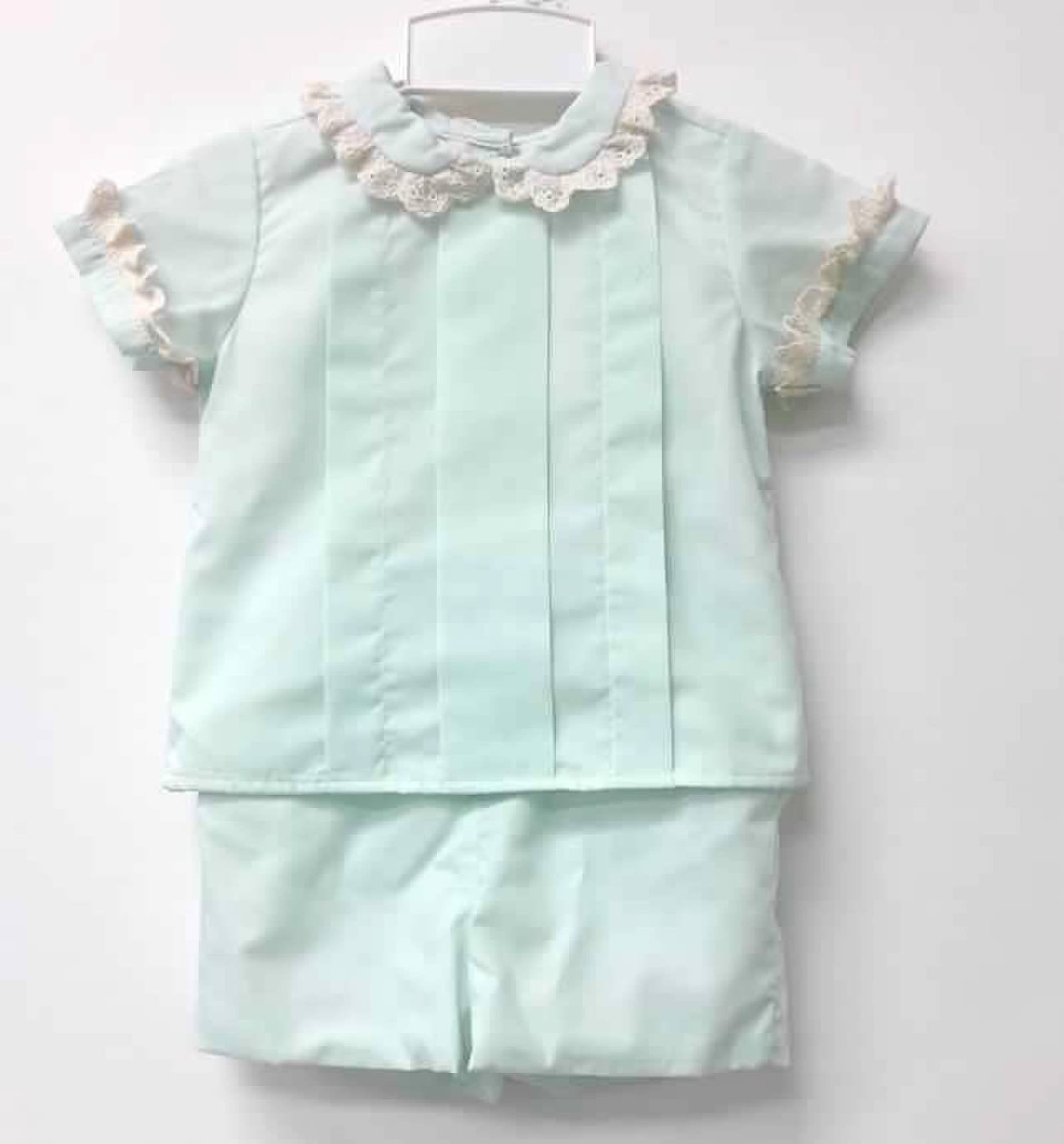Boy Mint Batiste Heirloom Set
