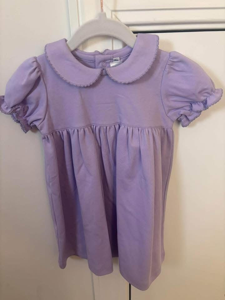 Pima Lavender Girl Short Sleeve Dress