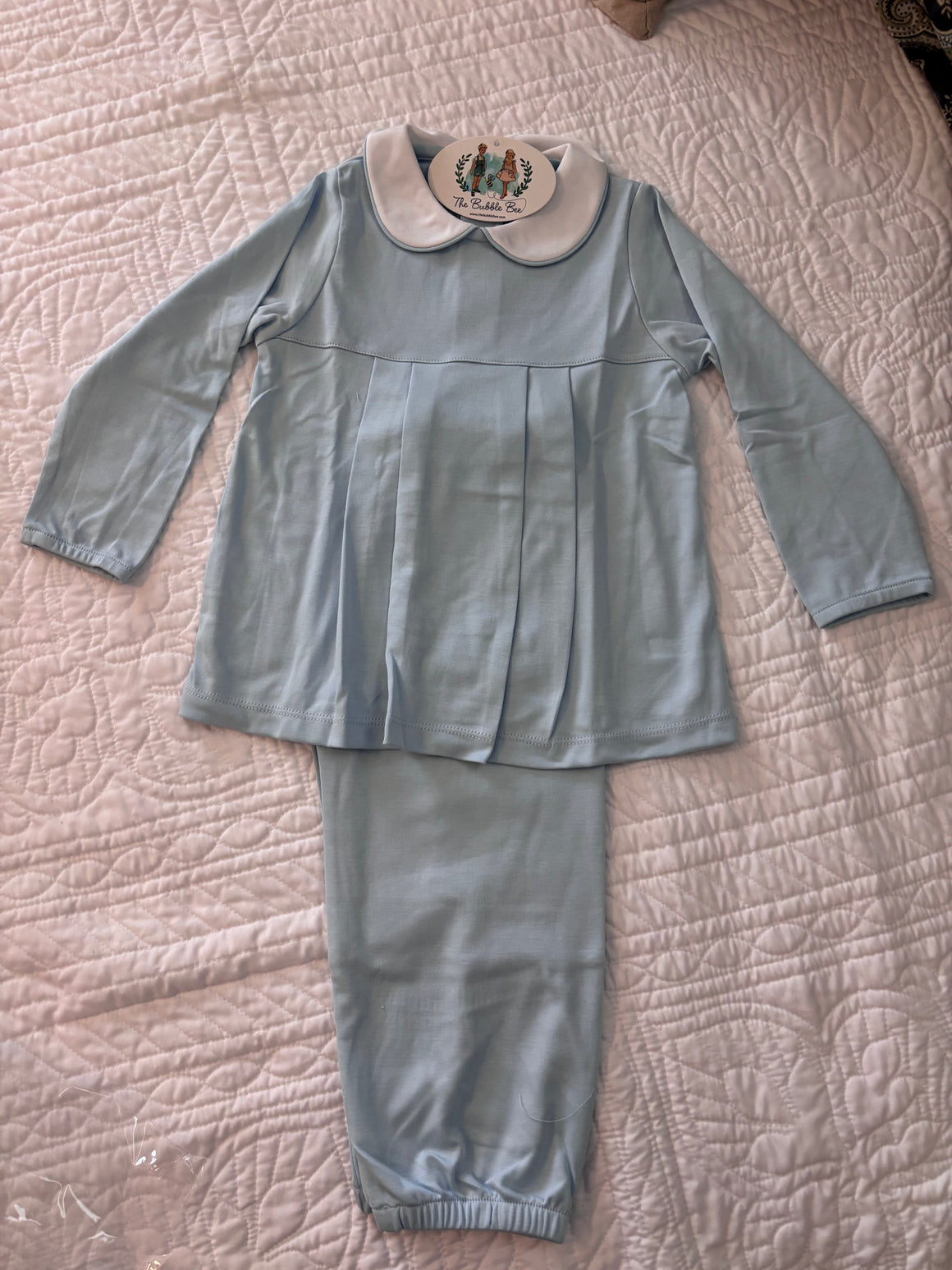 Pima Blue Boy Long Sleeve Top W/Pants